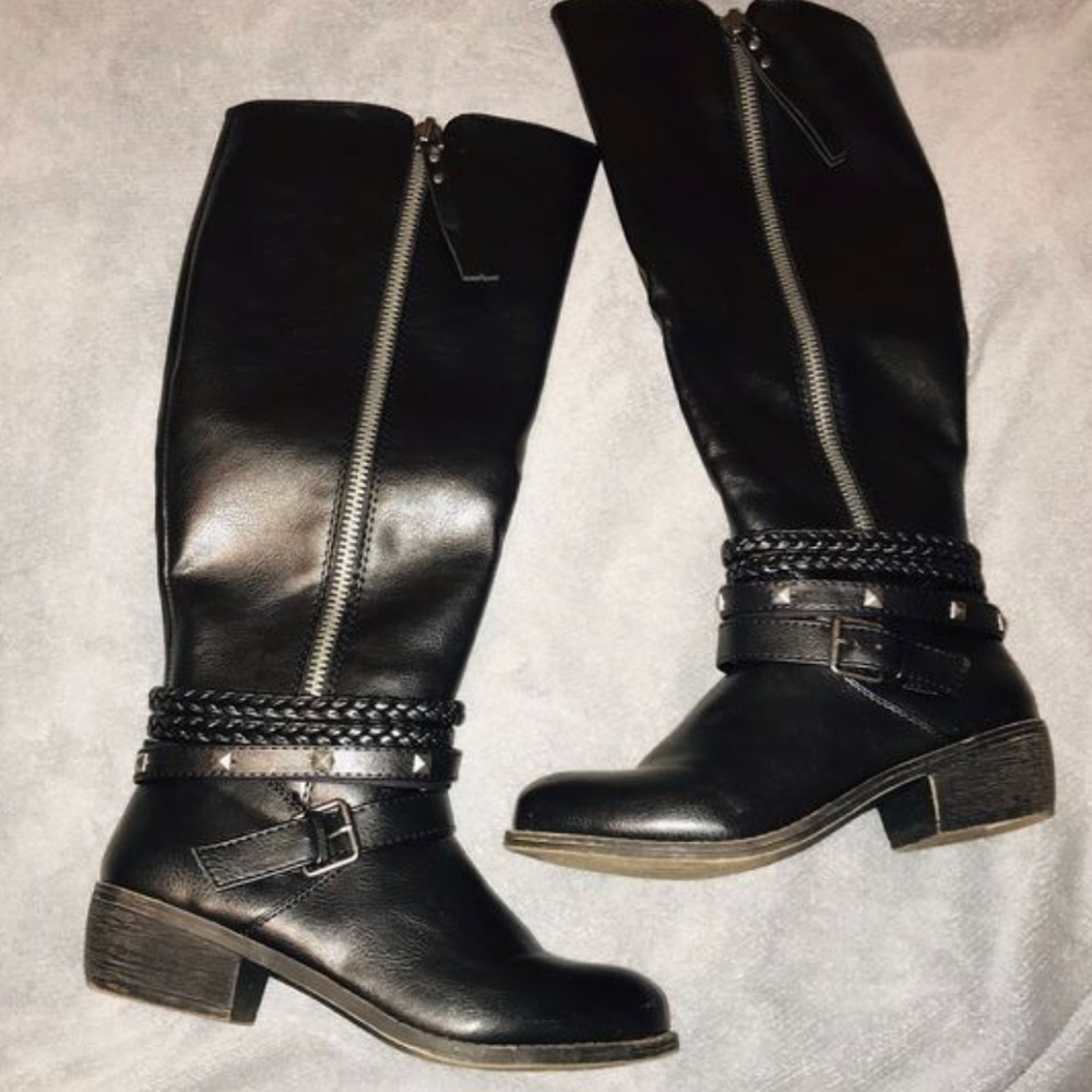 NEW Black Leather Boots
